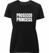 Жіноча преміум футболка Prosecco princess Чорний фото