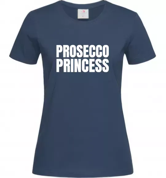 Жіноча футболка Prosecco princess Темно-синій фото