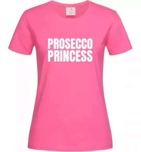 Жіноча футболка Prosecco princess Яскраво-рожевий фото