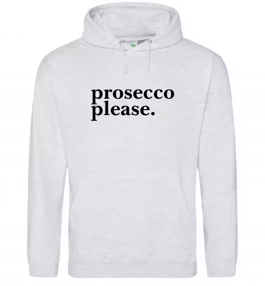 Женская толстовка (худи) Prosecco please Серый меланж фото