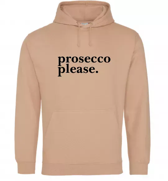 Женская толстовка (худи) Prosecco please Песочный фото