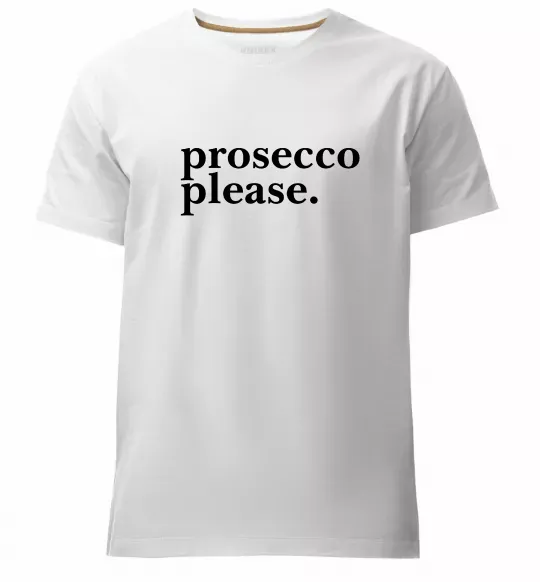 Мужская премиум футболка Prosecco please Белый фото