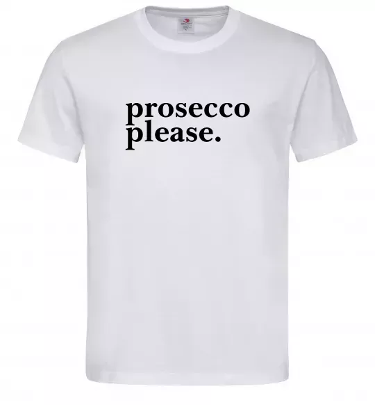 Мужская футболка Prosecco please Белый фото