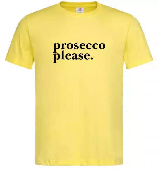 Мужская футболка Prosecco please Лимонный фото