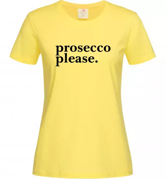 Жіноча футболка Prosecco please Лимонний фото