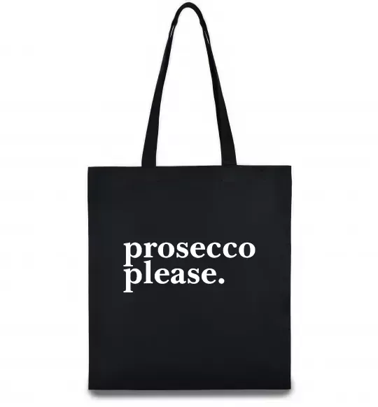 Еко-сумка Prosecco please Чорний фото