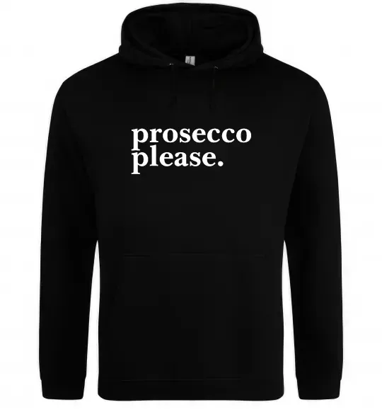 Женская толстовка (худи) Prosecco please Черный фото