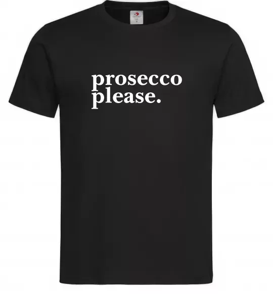Мужская футболка Prosecco please Черный фото