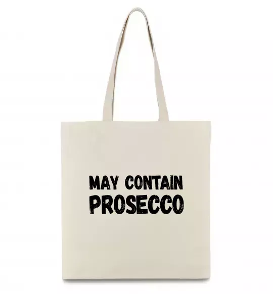 Эко-сумка May contain prosecco Бежевый фото