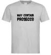 Мужская футболка May contain prosecco Серый фото