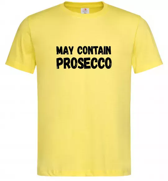 Мужская футболка May contain prosecco Лимонный фото