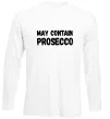 Лонгслив May contain prosecco Белый фото