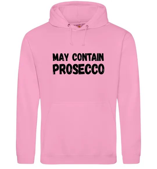 Женская толстовка (худи) May contain prosecco Розовый фото