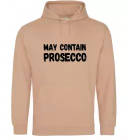 Женская толстовка (худи) May contain prosecco Песочный фото