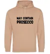 Жіноча толстовка (худі) May contain prosecco Пісочний фото