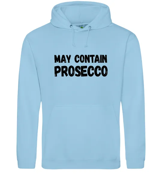 Женская толстовка (худи) May contain prosecco Голубой фото