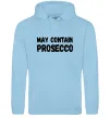 Женская толстовка (худи) May contain prosecco Голубой фото
