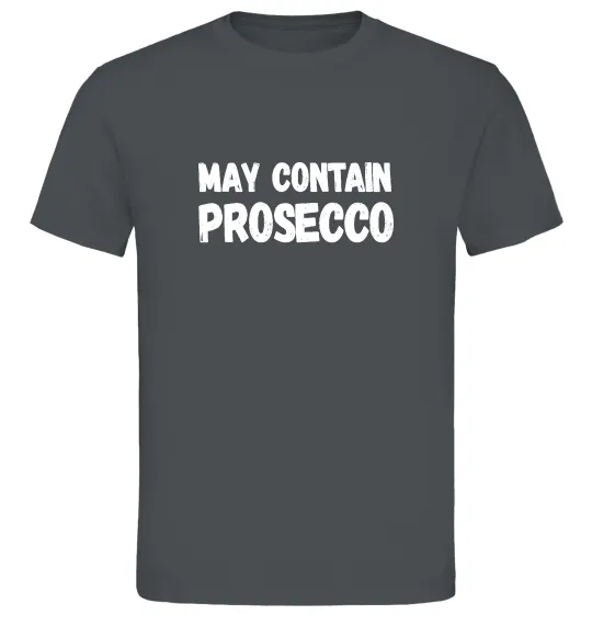 Мужская футболка May contain prosecco Графит фото