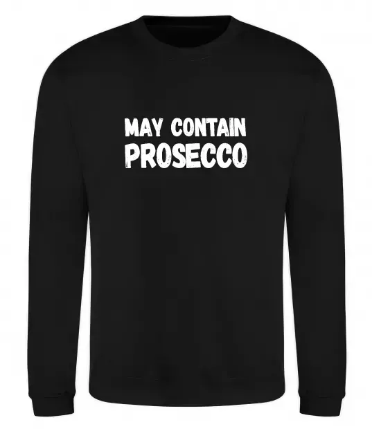 Світшот May contain prosecco Чорний фото