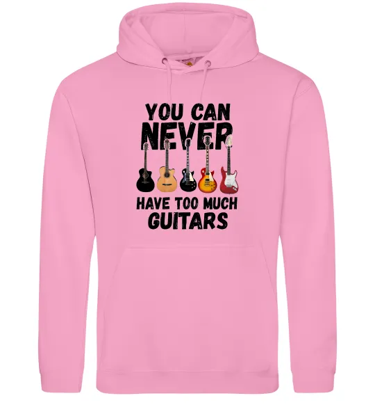 Жіноча толстовка (худі) You can never have too much guitars Рожевий фото