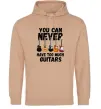 Жіноча толстовка (худі) You can never have too much guitars Пісочний Жіноча толстовка (худі) You can never have too much guitars Пісочний фото