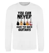 Світшот You can never have too much guitars Білий фото