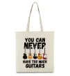 Еко-сумка You can never have too much guitars Бежевий фото