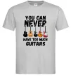 Чоловіча футболка You can never have too much guitars Сірий Чоловіча футболка You can never have too much guitars Сірий фото