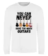 Світшот You can never have too much guitars Білий фото