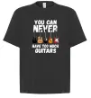 Футболка Оверсайз You can never have too much guitars Черный фото