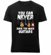 Мужская премиум футболка You can never have too much guitars Черный фото
