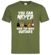 Чоловіча футболка You can never have too much guitars Оливковий Чоловіча футболка You can never have too much guitars Оливковий фото