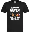 Чоловіча футболка You can never have too much guitars Чорний Чоловіча футболка You can never have too much guitars Чорний фото