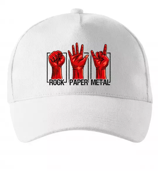 Кепка Rock Paper Metal Белый фото