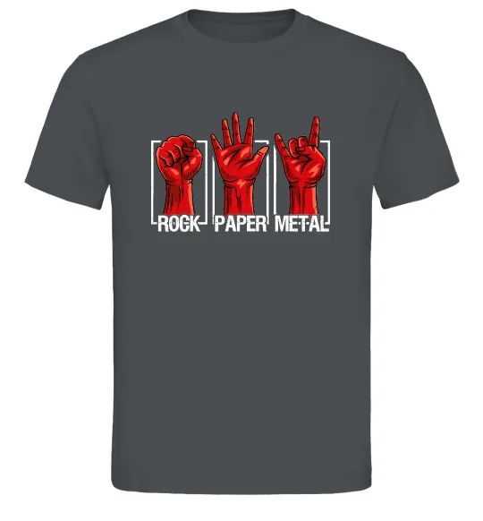 Мужская футболка Rock Paper Metal Графит фото