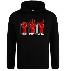 Мужская толстовка (худи) Rock Paper Metal