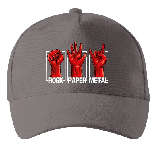Кепка Rock Paper Metal Сірий фото