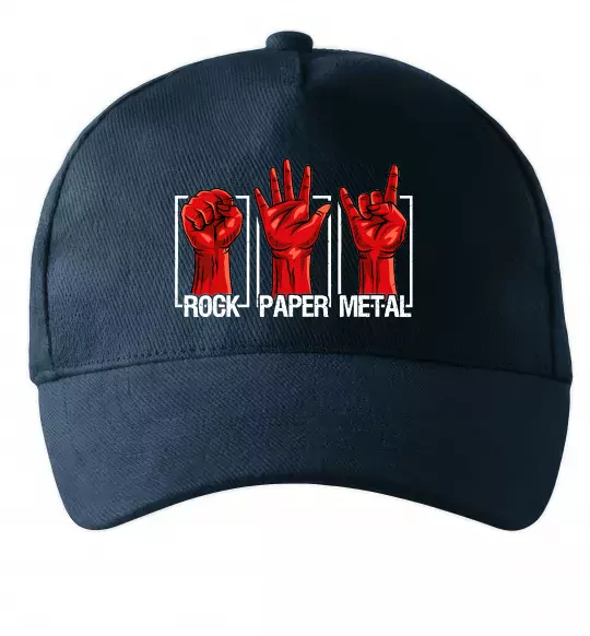 Кепка Rock Paper Metal Темно-синий фото