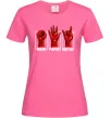 Жіноча футболка Rock Paper Metal Яскраво-рожевий фото