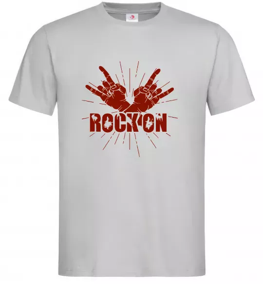 Мужская футболка Rock on Серый фото