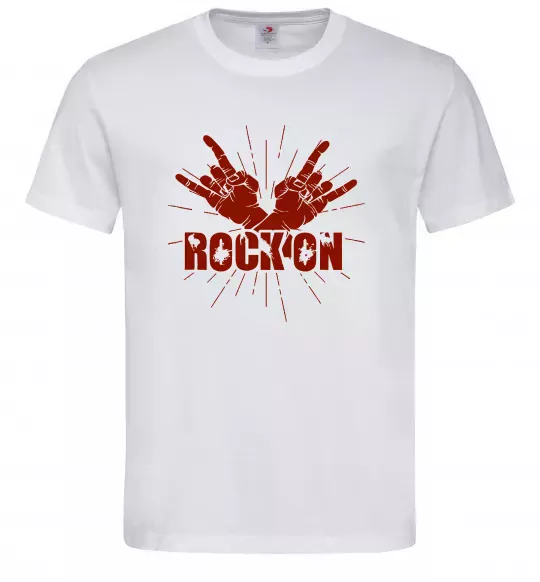 Мужская футболка Rock on Белый фото