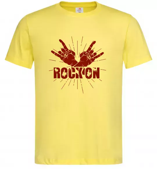 Мужская футболка Rock on Лимонный фото