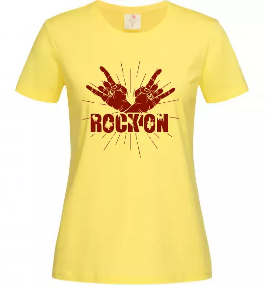 Жіноча футболка Rock on Лимонний фото