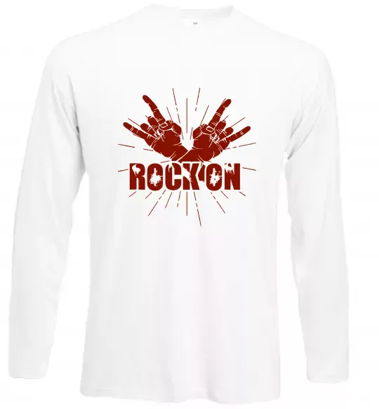 Лонгслів Rock on Білий фото