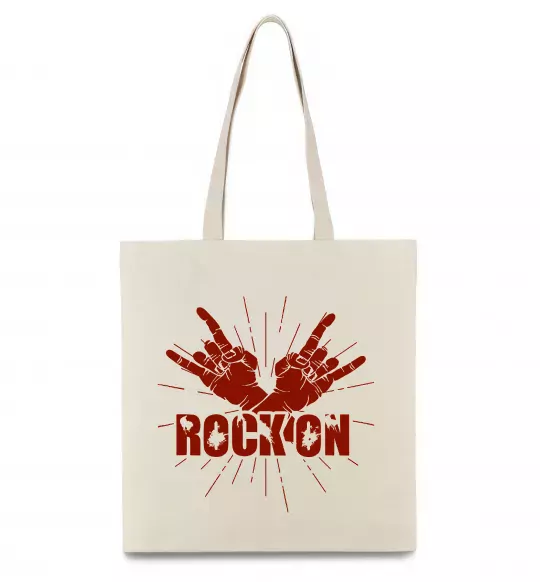 Еко-сумка Rock on Бежевий фото