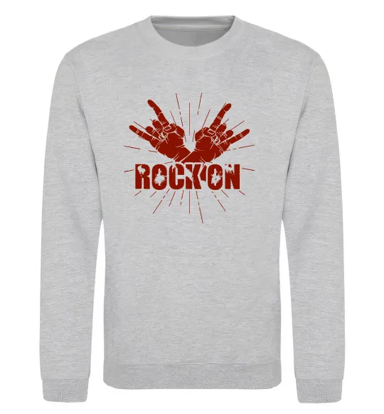 Світшот Rock on Сірий меланж фото