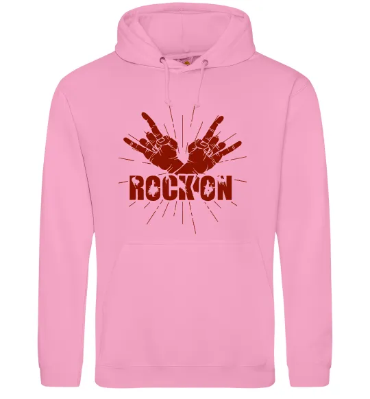 Женская толстовка (худи) Rock on Розовый фото