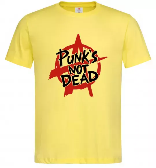 Мужская футболка Punks not dead Лимонный фото