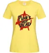 Жіноча футболка Punks not dead Лимонний фото