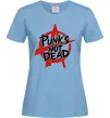 Жіноча футболка Punks not dead Блакитний фото
